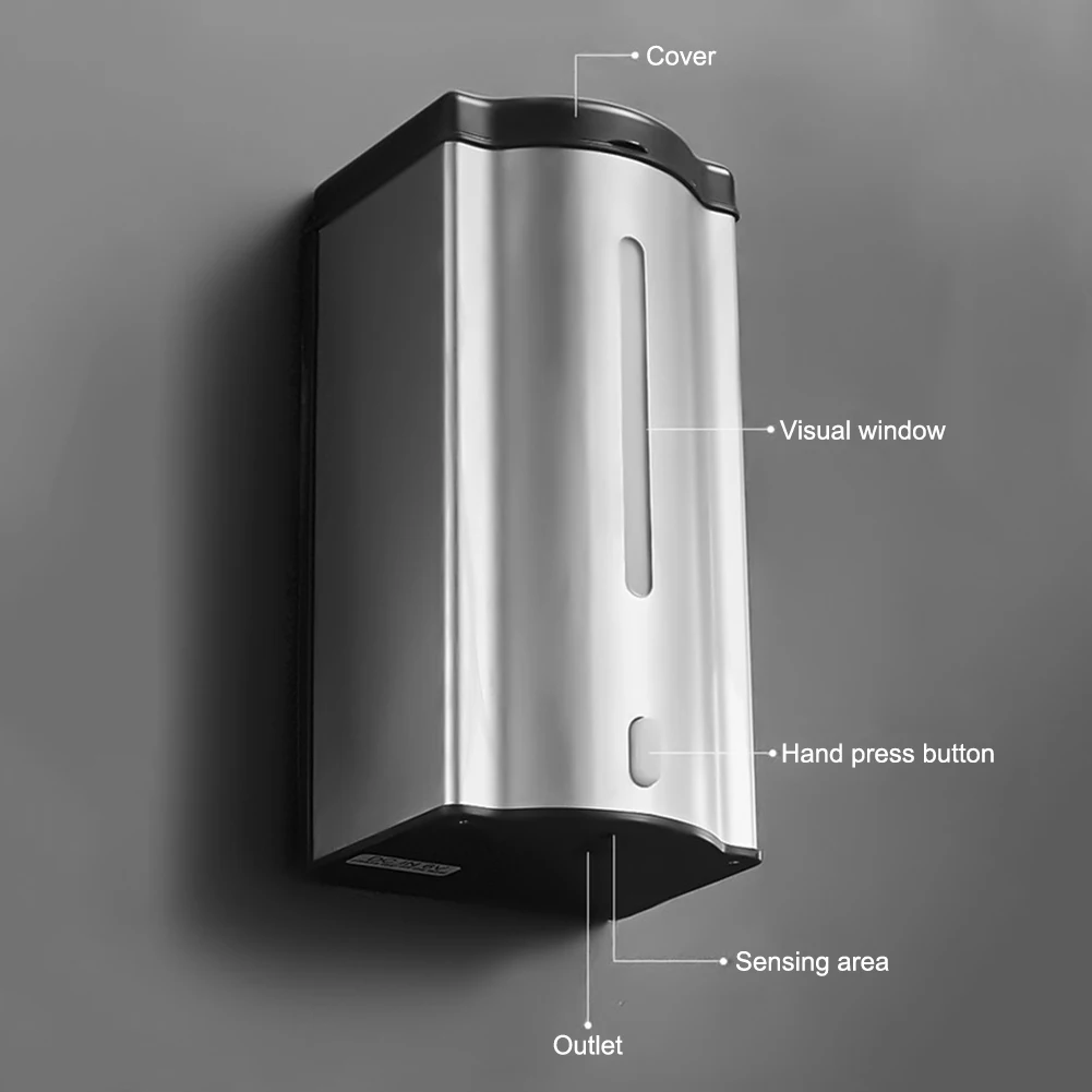 600ML Touch-Free Hand Sanitizer Dispenser Liquid Soap Hygiene Sprayer Automatic Sensor Induction Disinfection Machine
600ML Touch-Free Hand Sanitizer Dispenser Liquid Soap Hygiene Sprayer Automatic Sensor Induction Disinfection Machine