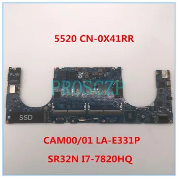 For Precision 5520 Laptop motherboard CN-0X41RR 0X41RR CAM00/01 LA-E331P With SR32N I7-7820HQ CPU M1200 GPU 100% working well 
For Precision 5520 Laptop motherboard CN-0X41RR 0X41RR CAM00/01 LA-E331P With SR32N I7-7820HQ CPU M1200 GPU 100% working well