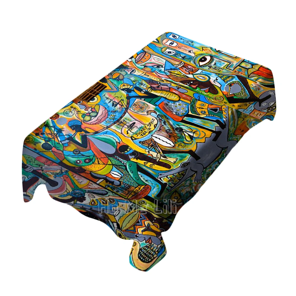 Gambian Street Art Scrawl Tablecloth With Unique Indoor And Outdoor Design
Gambian Street Art Scrawl Tablecloth With Unique Indoor And Outdoor Design