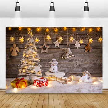 Laeacco Christmas Backdrops Wooden Board Star Lights Snow Tree Gifts Photography Backgrounds New Year Party Photozone Photophone
Laeacco Christmas Backdrops Wooden Board Star Lights Snow Tree Gifts Photography Backgrounds New Year Party Photozone Photophone