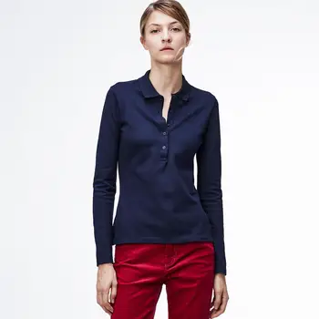 Top quality women's long sleeve crocodile Summer New polo shirts cotton casual solid colour lady tees fashion femme 
Top quality women's long sleeve crocodile Summer New polo shirts cotton casual solid colour lady tees fashion femme