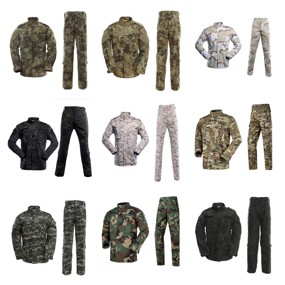 

FIRECLUB The Second Generation of Black CP Combat Uniform Male Tactical Training ACU Camouflage Set Military CS Coat Pant Suit