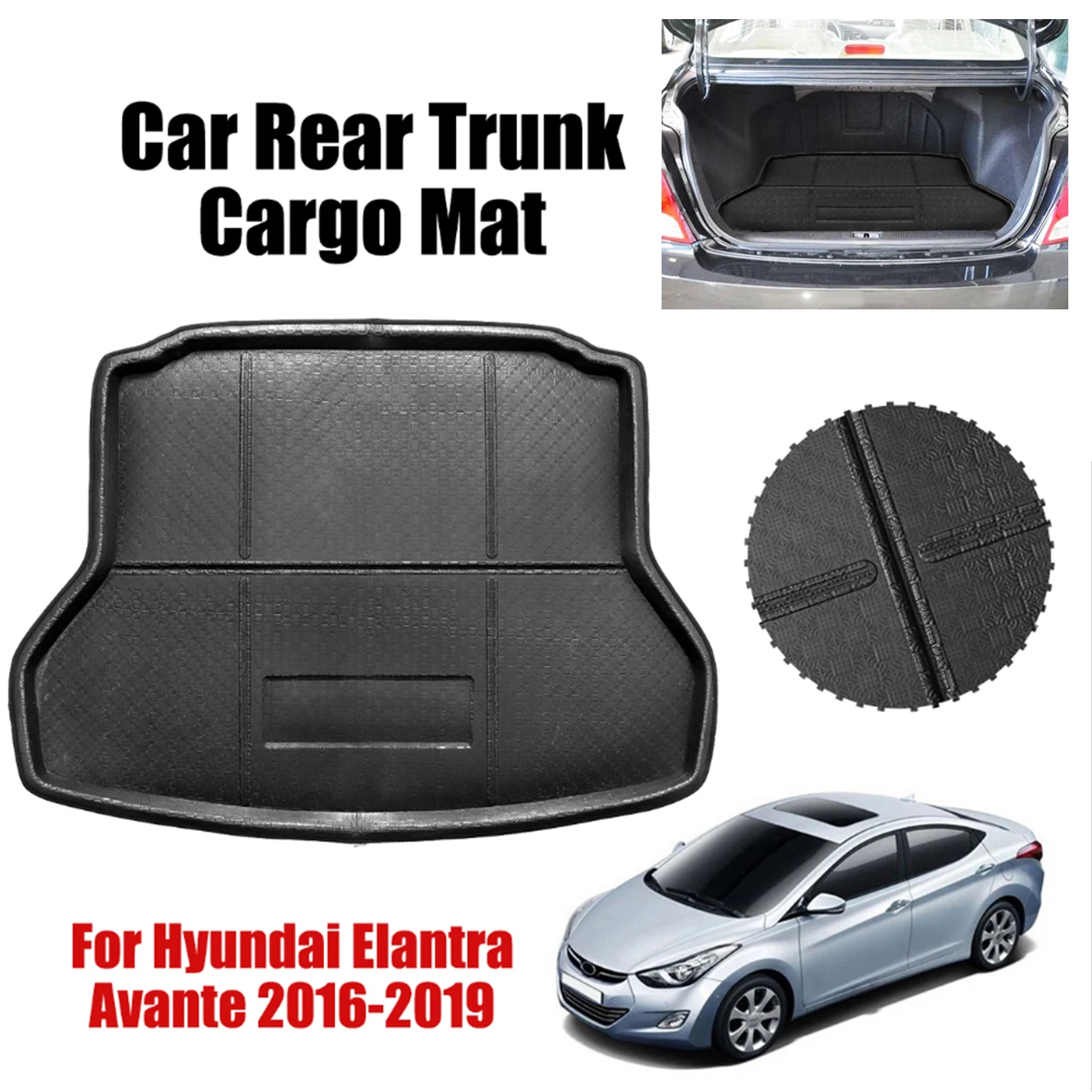 Car Cargo Liner Boot Tray Rear Trunk Cover Matt Mat Floor Carpet Kick Pad For Hyundai Elantra Avante 2016 2017 2018 2019
Car Cargo Liner Boot Tray Rear Trunk Cover Matt Mat Floor Carpet Kick Pad For Hyundai Elantra Avante 2016 2017 2018 2019