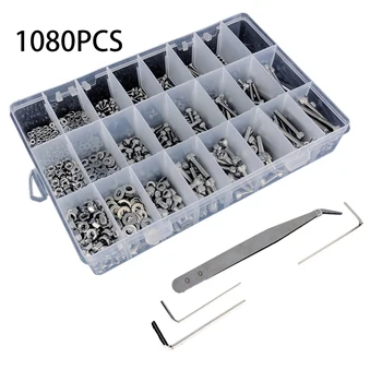 1080PCS Boxed Stainless Steel Screw Flat Washer Nut Combination Screw Hex Socket Head Cap Screws Nuts Flat Washers Kit
1080PCS Boxed Stainless Steel Screw Flat Washer Nut Combination Screw Hex Socket Head Cap Screws Nuts Flat Washers Kit