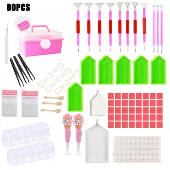 Diy Diamond Painting 80pcs 5d Diy Tool Tool Box Crafts Set Tweezers Pen Set Accessories Embroidery Painting Accessories Kit 
Diy Diamond Painting 80pcs 5d Diy Tool Tool Box Crafts Set Tweezers Pen Set Accessories Embroidery Painting Accessories Kit