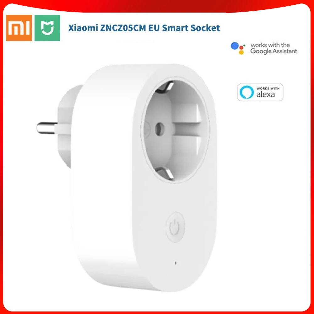 Умная розетка xiaomi mijia EU работает с Google assistant Alexa пультом дистанционного управления