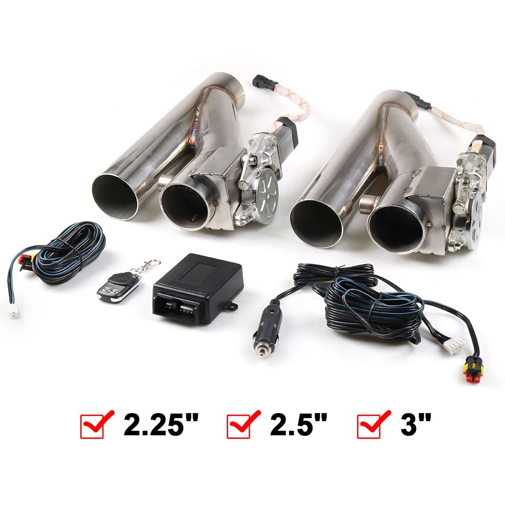 2.25'' 2.5'' 3'' Double Exhaust Control Valve Electric Y Pipe Single Valve Electrical Cutout kit With Remote Control
2.25'' 2.5'' 3'' Double Exhaust Control Valve Electric Y Pipe Single Valve Electrical Cutout kit With Remote Control
