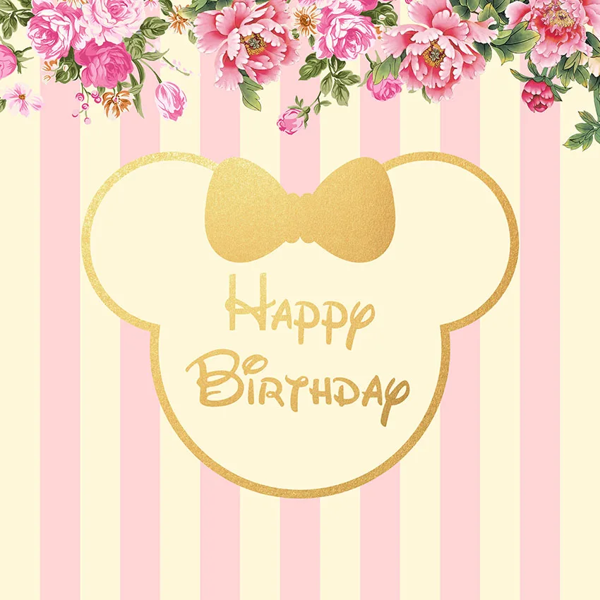 10x10FT Gold Happy Birthday Mickey Minnie Mouse Siluette Flower Custom Photo Backdrops Studio Backgrounds Vinyl 300cm x 300cm
10x10FT Gold Happy Birthday Mickey Minnie Mouse Siluette Flower Custom Photo Backdrops Studio Backgrounds Vinyl 300cm x 300cm