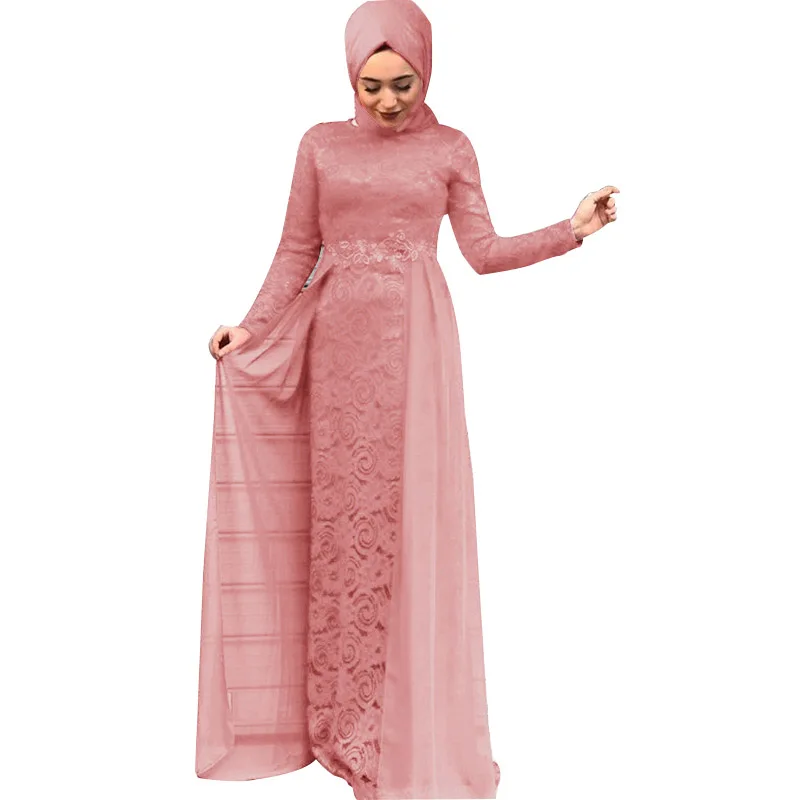 Muslim Long Sleeve Solid Color Flowers Women's Thin Long Dress Turkish Clothing Arab Dubai UAE Ramadan Mosque Fashion Dress
Muslim Long Sleeve Solid Color Flowers Women's Thin Long Dress Turkish Clothing Arab Dubai UAE Ramadan Mosque Fashion Dress