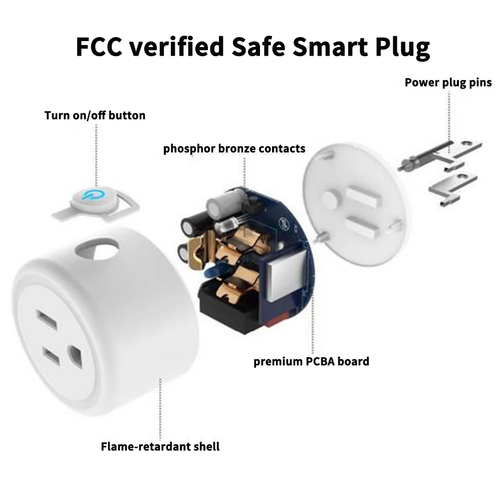 Smart WiFi Plug Adaptor Remote Voice Control Power Monitor Socket Outlet Timing Function work with Alexa Google Home
Smart WiFi Plug Adaptor Remote Voice Control Power Monitor Socket Outlet Timing Function work with Alexa Google Home