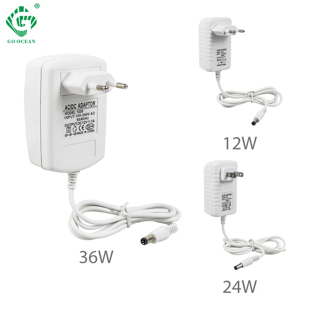 Power Adapter 12V 1A 2A 3A 12W 24W 36W US EU Plug Power Supply Adaptor AC/DC Switch For LED Strip Cabinet Light Converter
Power Adapter 12V 1A 2A 3A 12W 24W 36W US EU Plug Power Supply Adaptor AC/DC Switch For LED Strip Cabinet Light Converter