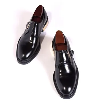 Genuine Leather Dress Designer Men Top Solid Black Metal Heel Buckle Strap Office Business Quality Wedding Shoes
Genuine Leather Dress Designer Men Top Solid Black Metal Heel Buckle Strap Office Business Quality Wedding Shoes