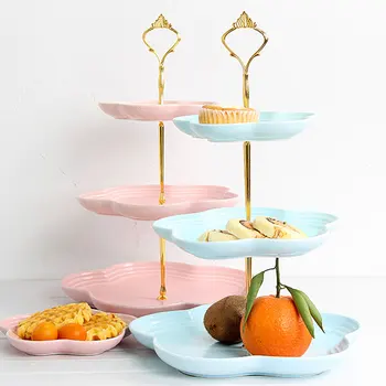 Three-layer ceramic cake stand creative fruit tray snack stand three-layer matte white gold round Weddings Party Di 1PC
Three-layer ceramic cake stand creative fruit tray snack stand three-layer matte white gold round Weddings Party Di 1PC