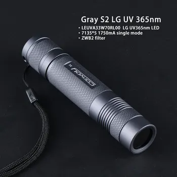 Convoy S2 with LG UV 365nm Led Flashlight EDC Torch UV Light Grey Linterna LED Lanterna Ultraviolet Ultra Violet Zaklamp Latarka
Convoy S2 with LG UV 365nm Led Flashlight EDC Torch UV Light Grey Linterna LED Lanterna Ultraviolet Ultra Violet Zaklamp Latarka