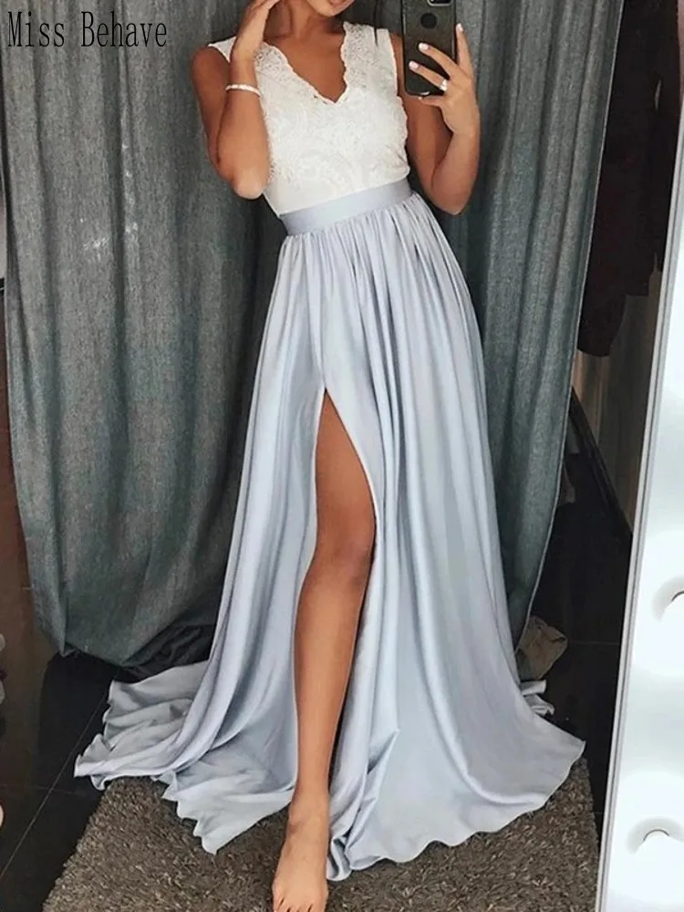 DD JYOY Long Evening Dress 2020 Elegant Long Formal Dress Evening Gown White Lace Body Front Split Long Prom Dress Sweep Train
DD JYOY Long Evening Dress 2020 Elegant Long Formal Dress Evening Gown White Lace Body Front Split Long Prom Dress Sweep Train