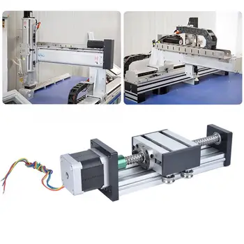 200mm Stroke Single Shaft Ball Screw Linear Guide Rail CNC Sliding Table with 42 Motor Linear Rail Carriage CNC Parts 
200mm Stroke Single Shaft Ball Screw Linear Guide Rail CNC Sliding Table with 42 Motor Linear Rail Carriage CNC Parts