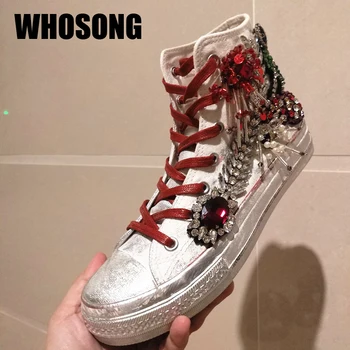 Women Bling Casual Sneakers Female High Canvas Shoes Woman Brand Flats Ladies Rhinestone Sport Sneakers Zapatos De Mujer Trainer
Women Bling Casual Sneakers Female High Canvas Shoes Woman Brand Flats Ladies Rhinestone Sport Sneakers Zapatos De Mujer Trainer