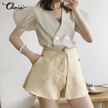 Celmia 2020 Summer Women Blouses Casual Mesh Lantern Sleeve Stitching Tops Fashion Solid Shirt Ladies Elegant Blusas Femininas 7
Celmia 2020 Summer Women Blouses Casual Mesh Lantern Sleeve Stitching Tops Fashion Solid Shirt Ladies Elegant Blusas Femininas 7
