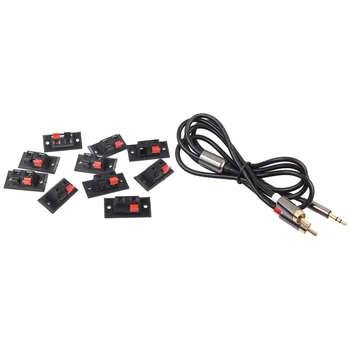 10Pcs Push in Type Right Angel Speaker Terminal & 1x 1M 3.5mm Male Jack to 2 RCA Male Stereo o Y Adapter Cable
10Pcs Push in Type Right Angel Speaker Terminal & 1x 1M 3.5mm Male Jack to 2 RCA Male Stereo o Y Adapter Cable