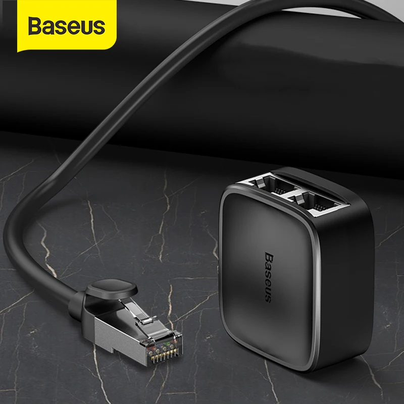 Ethernet-адаптер Baseus RJ45 Сетевой удлинитель кабеля вилка-удлинитель для Ethernet