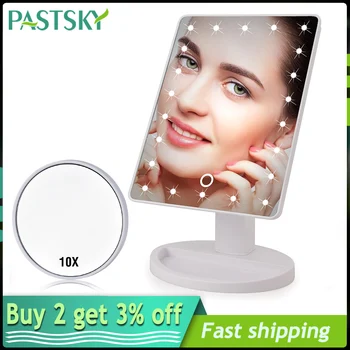 Desktop Square Makeup Mirror Touch-sensitive LED Light 180° Rotation Mirror with 10x Magnifying Round Sucker Mirror RU Warehouse
Desktop Square Makeup Mirror Touch-sensitive LED Light 180° Rotation Mirror with 10x Magnifying Round Sucker Mirror RU Warehouse