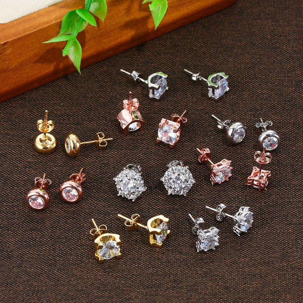 1 Pair Zircon Martini 1ct Stud Round Diamond Earrings Piercing Shiny Silver Ear Stud Women Men Wedding Engagement Jewelry Gifts
1 Pair Zircon Martini 1ct Stud Round Diamond Earrings Piercing Shiny Silver Ear Stud Women Men Wedding Engagement Jewelry Gifts