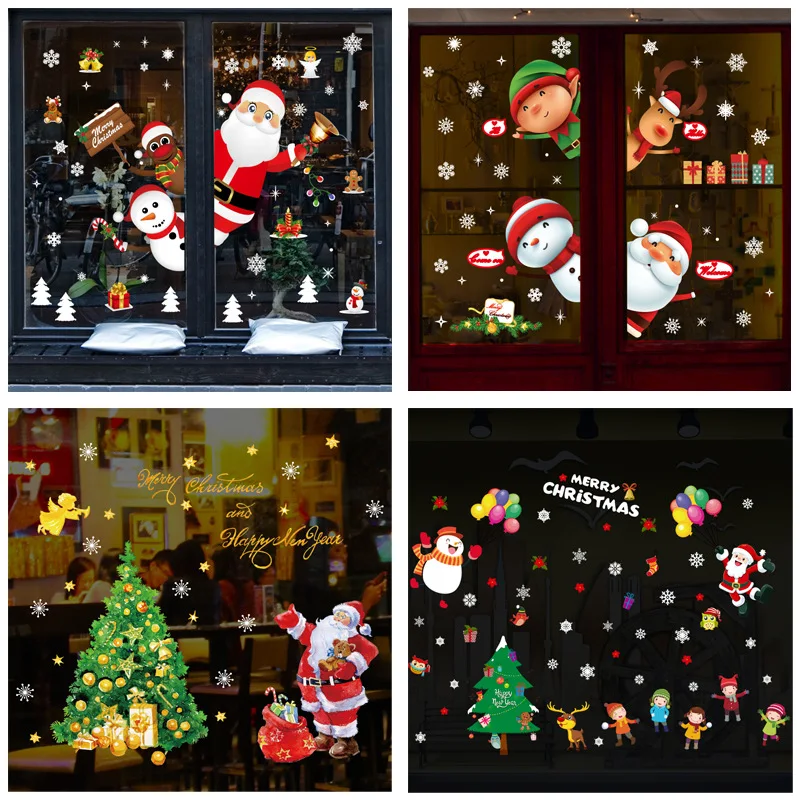 Cartoon Christmas Stickers for Window Showcase Removable Santa Clause Snowman New Year Christmas Decorations for Home Decor
Cartoon Christmas Stickers for Window Showcase Removable Santa Clause Snowman New Year Christmas Decorations for Home Decor