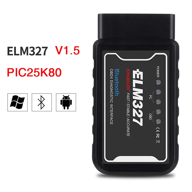 ELM327 Obd2 Scanner V1.5 Bluetooth Android Adapter Scaner Automotriz Car Diagnostic-Tool Code Reader Scan Tools ODB II PIC25K80
ELM327 Obd2 Scanner V1.5 Bluetooth Android Adapter Scaner Automotriz Car Diagnostic-Tool Code Reader Scan Tools ODB II PIC25K80