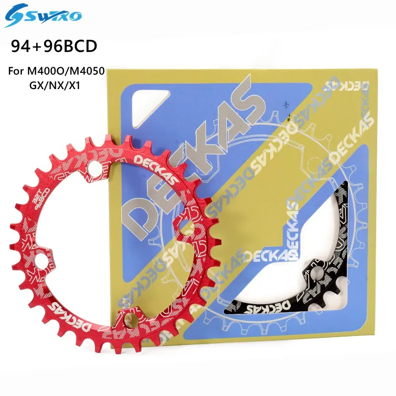 

DECKAS 94+96 BCD Bicycle Chainwheel 32T 34T 36T 38T MTB Bike Chainring Mountain Crown Round Oval for M4000 M4050 GX NX X1 Crank