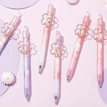 36 pcs/lot Cherry Rabbit Press Gel Pen with Clip Kawaii 0.5mm black ink Neutral Pens office school writing supplies gift
36 pcs/lot Cherry Rabbit Press Gel Pen with Clip Kawaii 0.5mm black ink Neutral Pens office school writing supplies gift