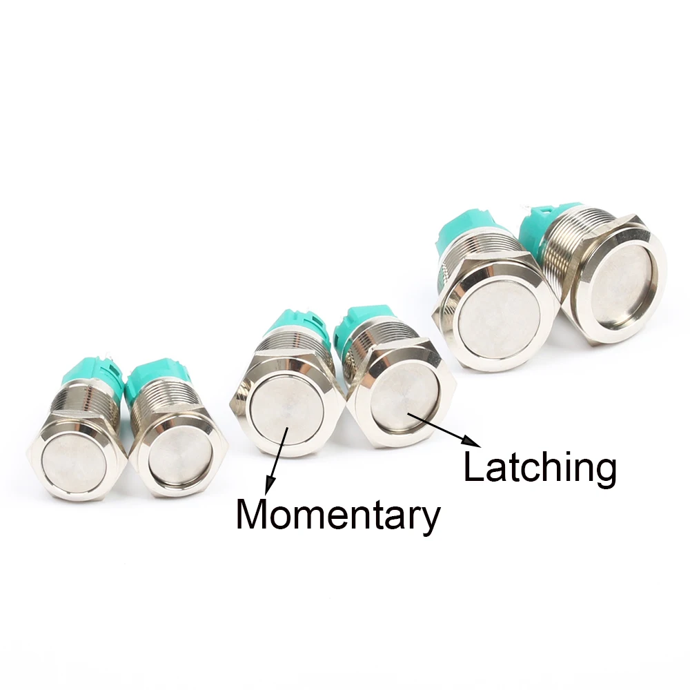 16mm 19mm 22mm New Flat Head Metal Push Button Switch Latching self-Locking/Momentary self-Reset Waterproof Car Auto Eng NO LED
16mm 19mm 22mm New Flat Head Metal Push Button Switch Latching self-Locking/Momentary self-Reset Waterproof Car Auto Eng NO LED