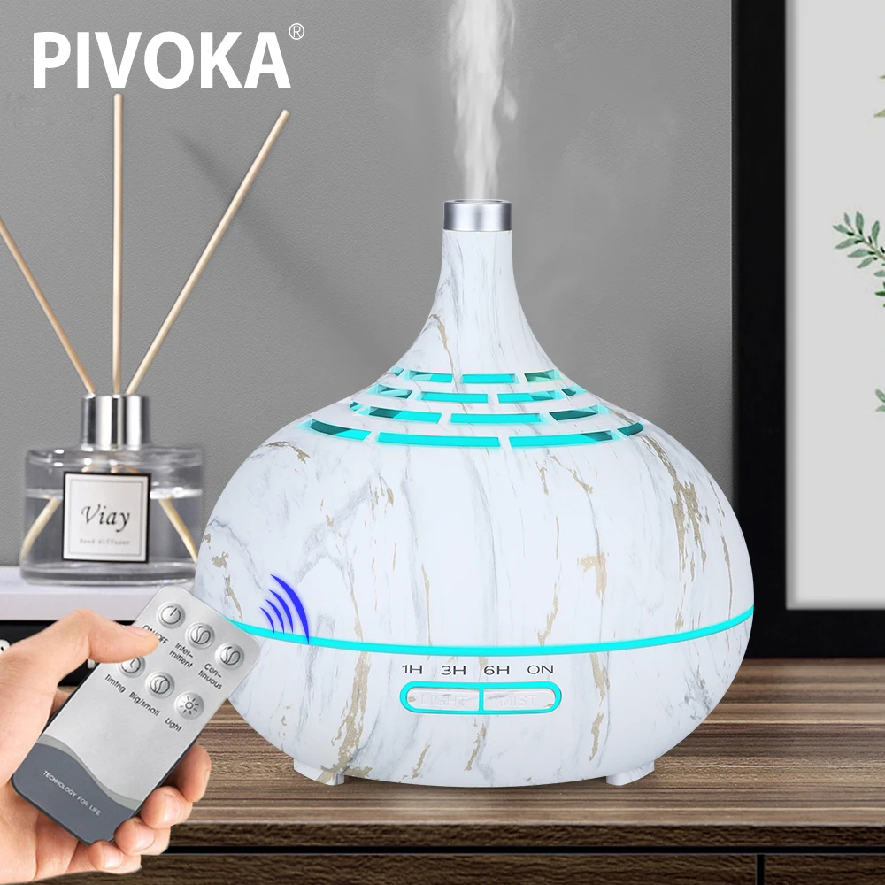 PIVOKA 400ml Ultrasonic Aroma Diffuser Air Humidifier Essentiel Oil Remote Control Aromatherapy White Wood Mist Maker 7LED Light
PIVOKA 400ml Ultrasonic Aroma Diffuser Air Humidifier Essentiel Oil Remote Control Aromatherapy White Wood Mist Maker 7LED Light