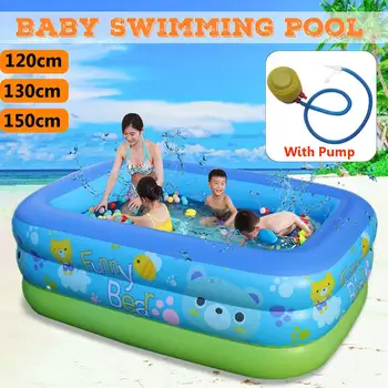 120/130/150cm Inflatable Swimming Pool Kids Bathing Tub Outdoor Indoor Square Swimming Pool Home Use Paddling Pool Water Play
120/130/150cm Inflatable Swimming Pool Kids Bathing Tub Outdoor Indoor Square Swimming Pool Home Use Paddling Pool Water Play