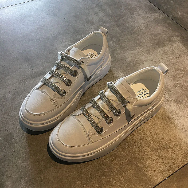 Versitile Fashion White Shoes Women's 2019 Summer Korean-style Online Celebrity round-Toe Lace-up Platform Thick Bottomed Studen
Versitile Fashion White Shoes Women's 2019 Summer Korean-style Online Celebrity round-Toe Lace-up Platform Thick Bottomed Studen