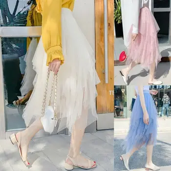 Meihuida Summer Women Solid Tulle Layer Swing Skirt Mesh Mid Length Skirts High Waist Ruffle Elastic Long Skirt
Meihuida Summer Women Solid Tulle Layer Swing Skirt Mesh Mid Length Skirts High Waist Ruffle Elastic Long Skirt