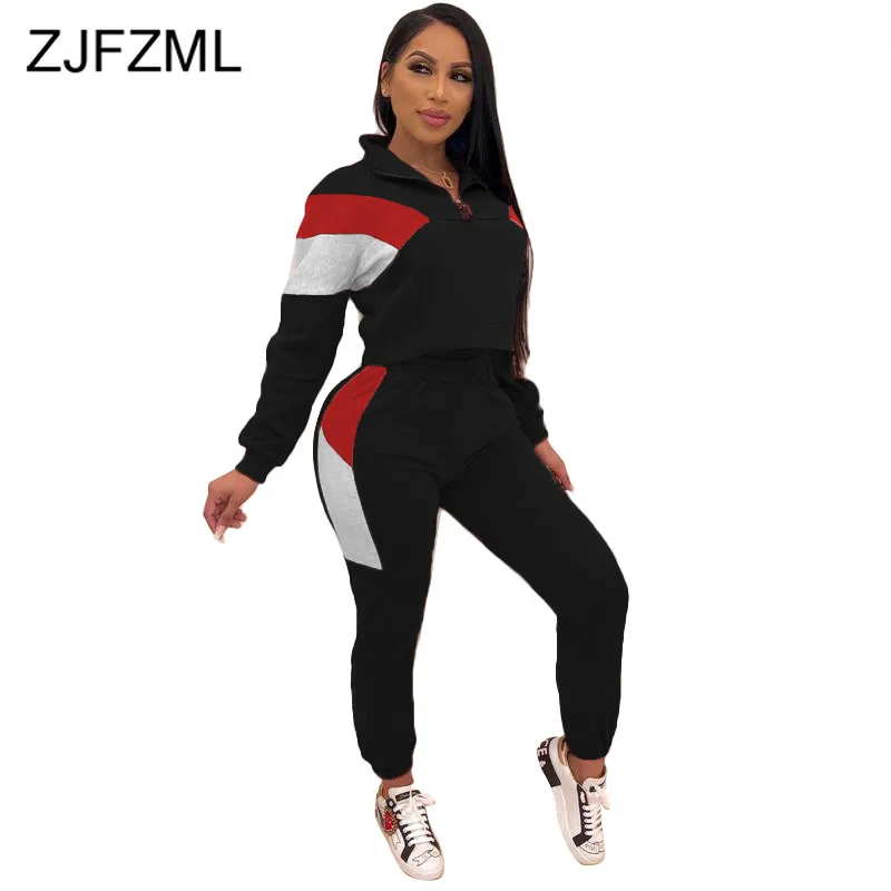 Contrast Color Splicing Two Piece Set Tracksuit Women Front Zipper Long Sleeve Hoodie +Elastic Waist Skinny Pant Casual Outfit
Contrast Color Splicing Two Piece Set Tracksuit Women Front Zipper Long Sleeve Hoodie +Elastic Waist Skinny Pant Casual Outfit