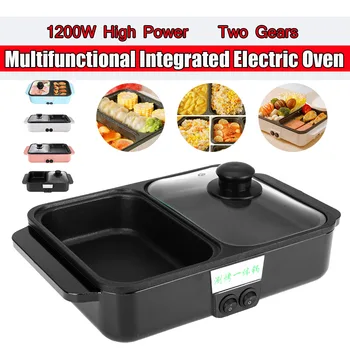 1200W 220V 2 in 1Mini Electric Cooking Pot Machine Multi Cooker Barbecue Pan Hot Pot Portable Non-Stick BBQ Heating Pan
1200W 220V 2 in 1Mini Electric Cooking Pot Machine Multi Cooker Barbecue Pan Hot Pot Portable Non-Stick BBQ Heating Pan