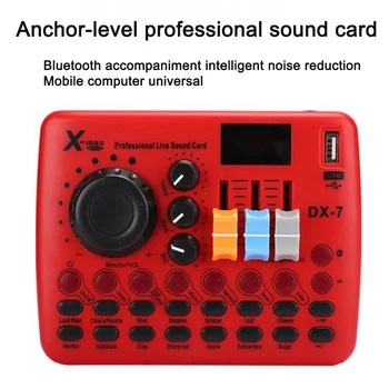Multifunctional Live Sound Card Set Volume Adjustable Audio Mixer Sound Card for Streaming Live Sound with Microphone
Multifunctional Live Sound Card Set Volume Adjustable Audio Mixer Sound Card for Streaming Live Sound with Microphone