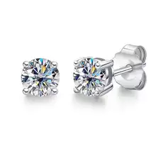 Classic 3-5mm Round D Color VVS1 Moissanite Stud Earrings Women Jewelry 925 Sterling Silver 4 Prong Ear Studs Pas Diamond Tester
Classic 3-5mm Round D Color VVS1 Moissanite Stud Earrings Women Jewelry 925 Sterling Silver 4 Prong Ear Studs Pas Diamond Tester