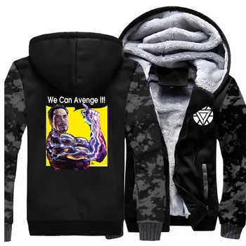 2019 Winter Popular Printing Iron Man We Can Avenge It Hoodies For Male High Quality Thick Homme Outwear Camouflage Zipper Coat
2019 Winter Popular Printing Iron Man We Can Avenge It Hoodies For Male High Quality Thick Homme Outwear Camouflage Zipper Coat
