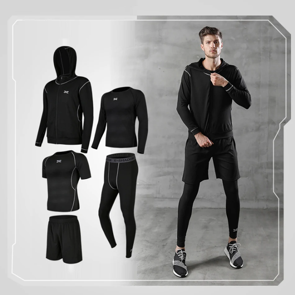 G-SHOW 5pcs / set Men's Workout Sports Suit Gym Fitness Compression Clothes Running Jogging Sport Wear Exercise Workout Tights
G-SHOW 5pcs / set Men's Workout Sports Suit Gym Fitness Compression Clothes Running Jogging Sport Wear Exercise Workout Tights
