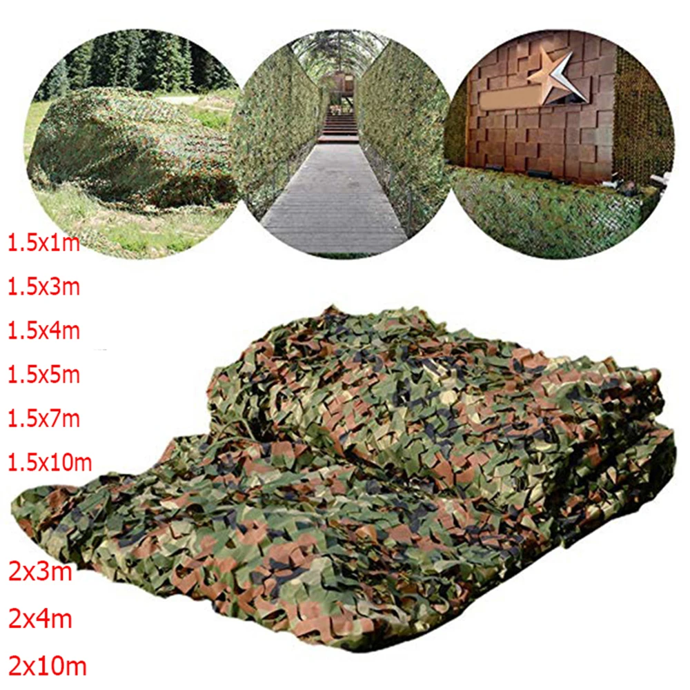 Filet de camouflage militaire, pour être à l'abri du soleil, bâche de voiture, tente d'ombrage, camo pour entraînement de l'armée en forêt, idéal pour le camping et la chasse, 1,5x3 m, 2x10 m, Filet de camouflage militaire, pour être à l'abri du soleil, bâche de voiture, tente d'ombrage, camo pour entraînement de l'armée en forêt, idéal pour le camping et la chasse, 1,5x3 m, 2x10 m,