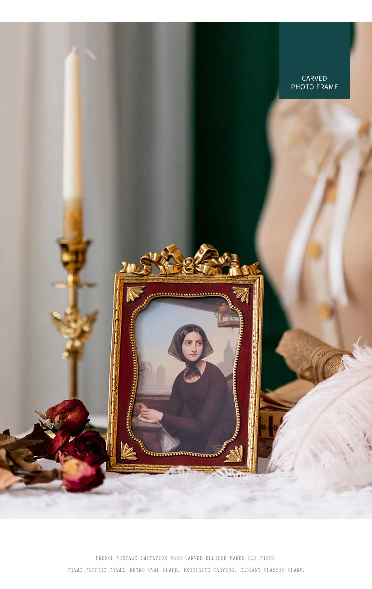 Generic 6/7 Inch Classical Lace Border Picture Frames Wall Po Frame