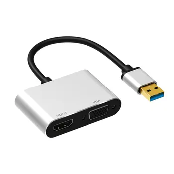 1080P USB 3.0 To HDMI/VGA Converter Cable, Full HD Video Adapter For Laptop/Desktop/Projector/TV
1080P USB 3.0 To HDMI/VGA Converter Cable, Full HD Video Adapter For Laptop/Desktop/Projector/TV