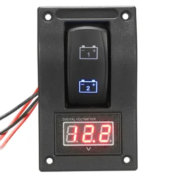 12V-24V Dual LED Battery Rocker Test Switch Panel + Red LED Voltage Meter Gauge Voltmeter For Marine Boat
12V-24V Dual LED Battery Rocker Test Switch Panel + Red LED Voltage Meter Gauge Voltmeter For Marine Boat