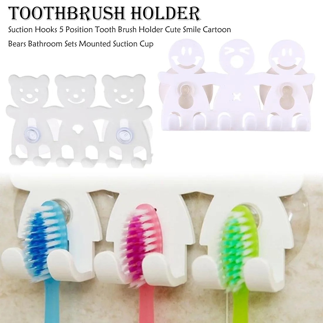 New 2 Types Toothbrush Rack Holder Wall Mounted PP Smiling Face Cartoon 5 Position Plastic Home Bathroom Organizer Tool
New 2 Types Toothbrush Rack Holder Wall Mounted PP Smiling Face Cartoon 5 Position Plastic Home Bathroom Organizer Tool