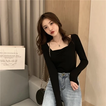 PX2579 2020 new Korean version of the net celebrity foreign style super fire long-sleeved T-shirt female trend 
PX2579 2020 new Korean version of the net celebrity foreign style super fire long-sleeved T-shirt female trend