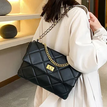 Vintage PU Leather Crossbody Bag for Women 2020 Brand Chain Designer Handbags Diamond Grain Women's Trend Hand Bag black
Vintage PU Leather Crossbody Bag for Women 2020 Brand Chain Designer Handbags Diamond Grain Women's Trend Hand Bag black