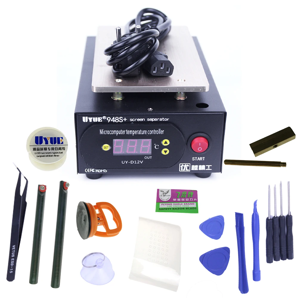 Preheating Station UYUE 948S+ LCD Screen Separator Machine Refurbish Build-in Pump Vacuum LCD Separator Cellphone Repair
Preheating Station UYUE 948S+ LCD Screen Separator Machine Refurbish Build-in Pump Vacuum LCD Separator Cellphone Repair