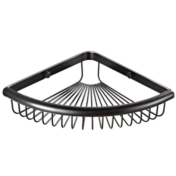 Black Triple-cornered Brass Bathroom Shower Rack Single-Layer Mesh Basket Fan-Shaped Storage Rack
Black Triple-cornered Brass Bathroom Shower Rack Single-Layer Mesh Basket Fan-Shaped Storage Rack